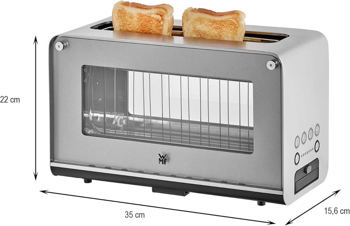 WMF Lono Toaster Glas mit Brötchenaufsatz, 2 Scheiben, XXL & Lono Sandwich Maker, Sandwichtoaster, f