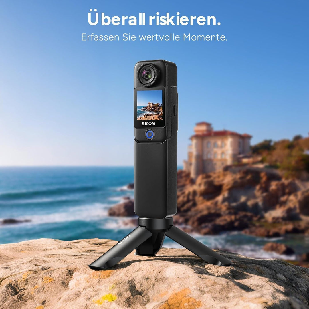 SJCAM C300 Actionkamera 4K, 7 Stunden Akkulaufzeit, 6-Achsen-Stabilisierung, Dual-Touchscreen-Sportk