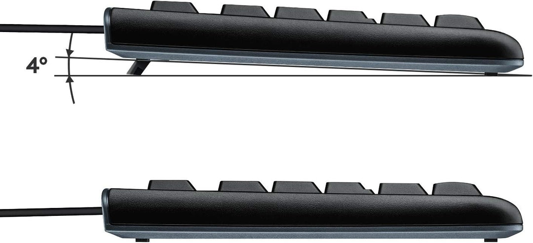 Logitech K120 Kabelgebundene Tastatur für Windows, Belgisches AZERTY-Layout - Schwarz