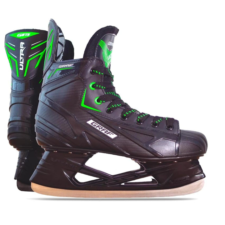 GRAF Eishockes-Schlittschuhe Ultra G875 Green Edition Venom PRO Black Schlittschuh 42 Schwarz Grün,