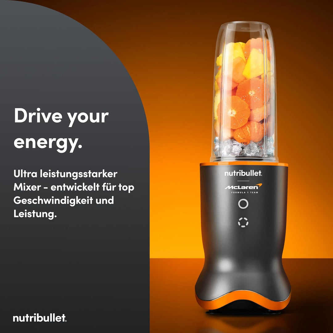 Nutribullet Ultra x McLaren F1 Team - Mixer, Smoothie Maker mit Tritan Bechern 700/900 ml, leise Tec