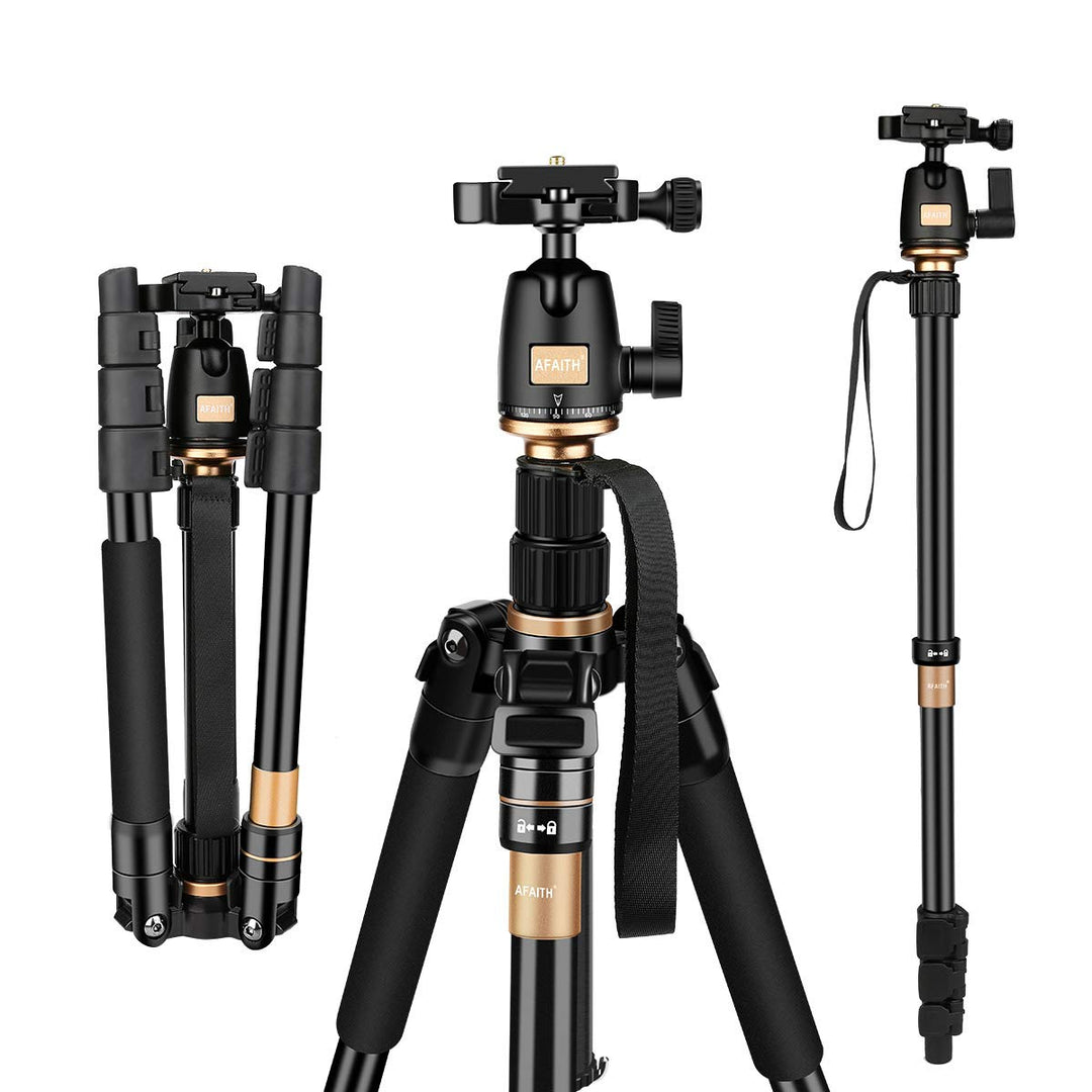 AFAITH Professional Stativ Tragbare Magnesium-Aluminiumlegierung Stativ Monopod &amp; Kugelkopf für SLR-