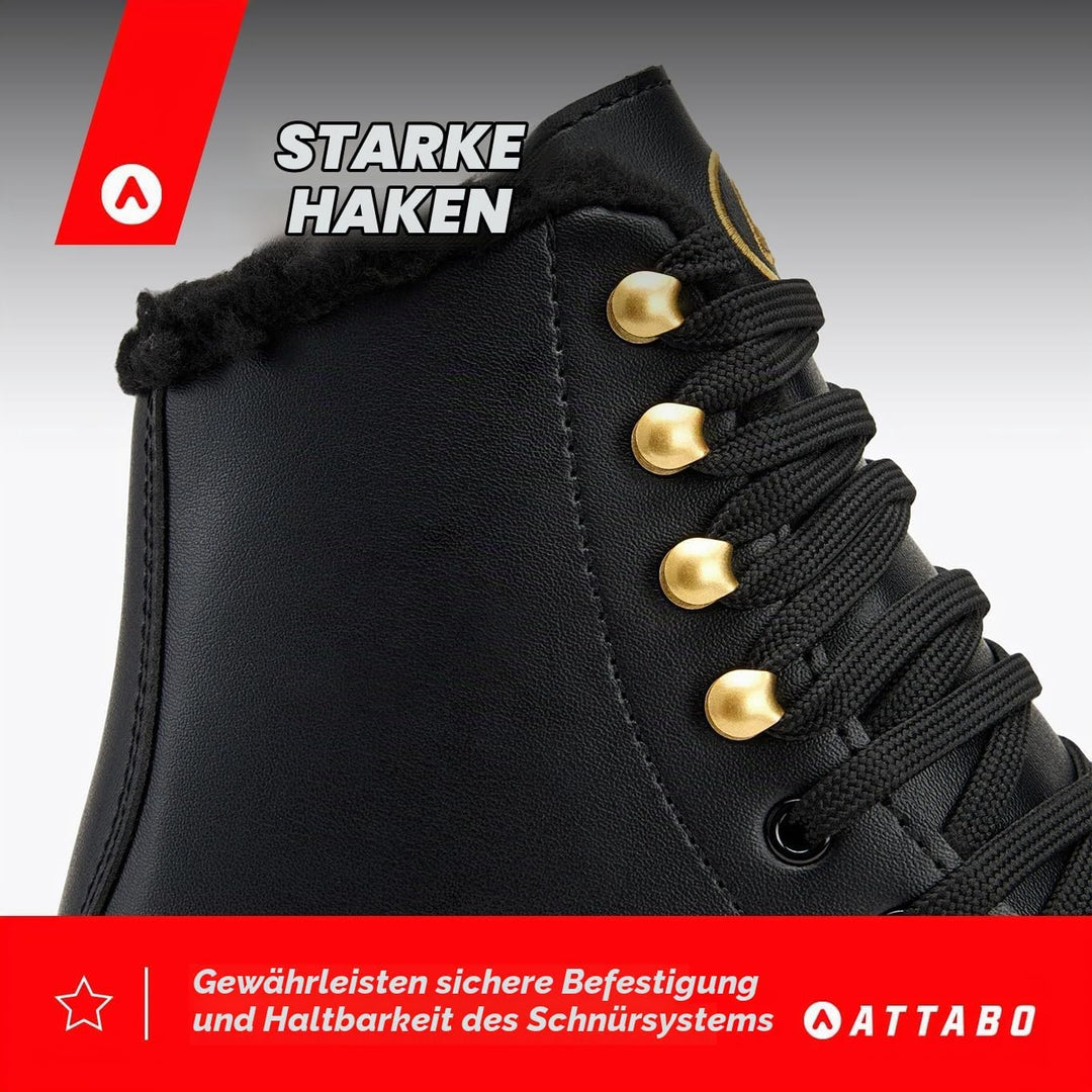 ATTABO Eiskunstlauf Schlittschuhe Kinder ISLA Rosa Grösse 31-36 EU Edelstahlkufe Ideal für Anfänger