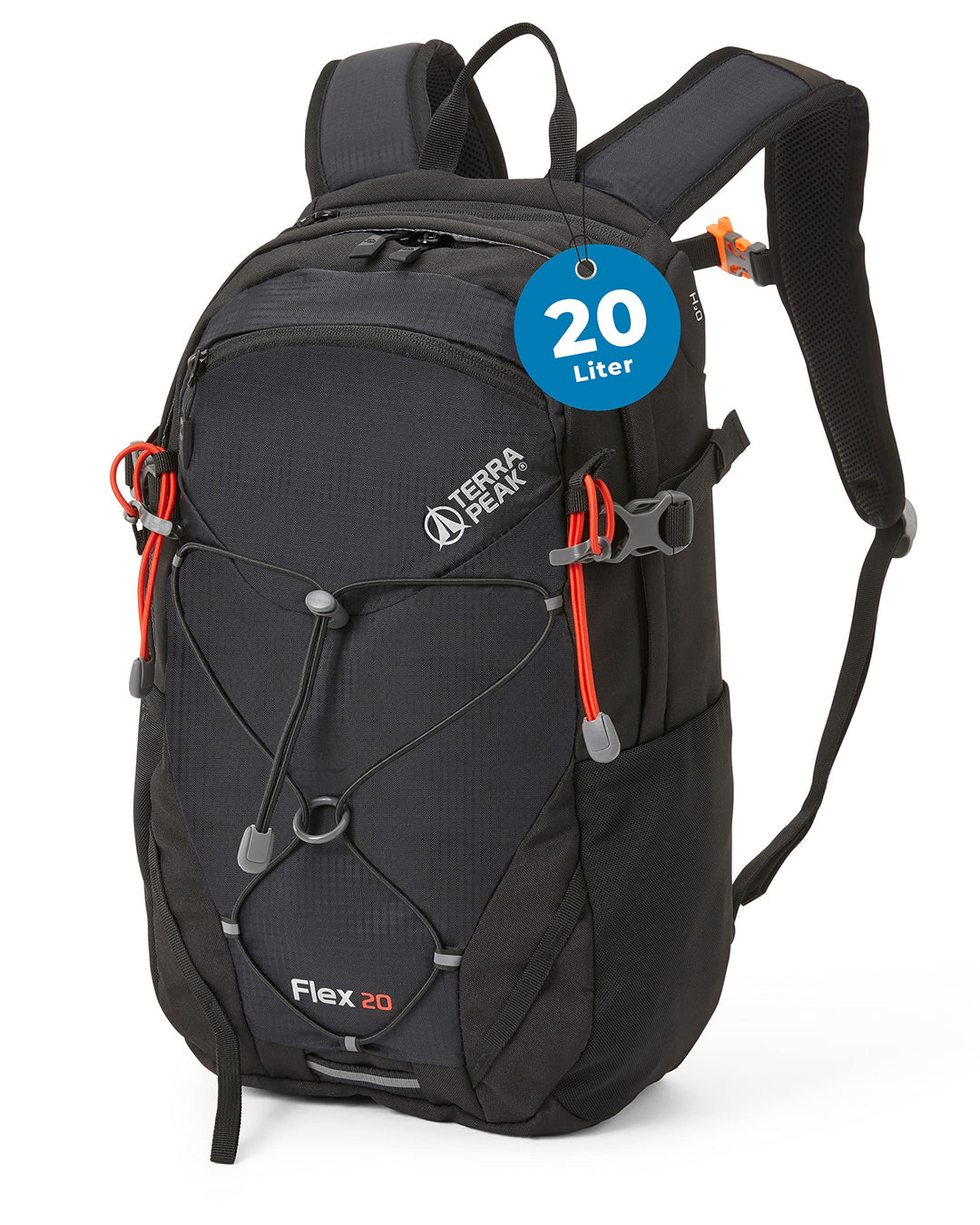 Terra Peak Wanderrucksack 20L Flex 20 Premium (klein) mit Rückenbelüftung, Trinksystem & Regenschutz