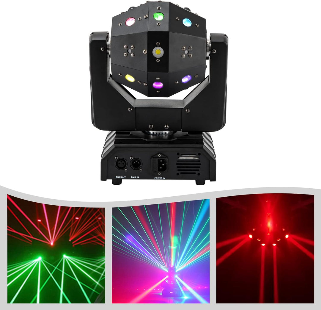 120w Moving Head Laser Bühnenlicht, Beweglicher Scheinwerfer Party Lights Spotlight Bühnenbeleuchtun