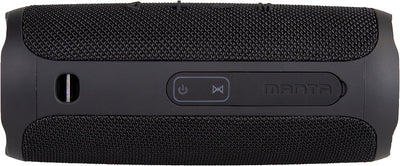 Manta Tragbarer Musikbox Bluetooth Lautsprecher USB 2x5W – IPX4 Wasserdichter - Boombox FM/USB/Micro