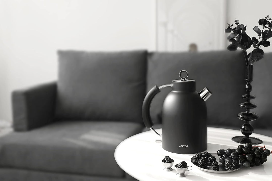 ASCOT Wasserkocher Edelstahl, Elektrischer Wasserkessel Geschenke für Männer/Frauen/Familie 1,5 lite