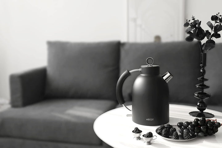 ASCOT Wasserkocher Edelstahl, Elektrischer Wasserkessel Geschenke für Männer/Frauen/Familie 1,5 lite