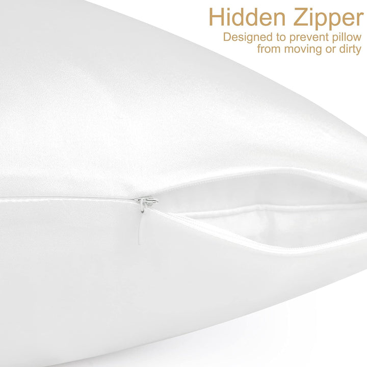 sourcing map Seidenkissenbezug 19 Momme Maulbeer Seide Kissenbezug mit Reissverschluss Kopfkissenbez