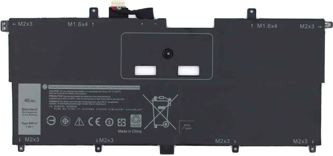PUGASR NNF1C Laptop Akku Kompatibel mit Dell XPS 13 2 in 1 9365 XPS 13 9365 2-in-1 2017 XPS 13-9365-