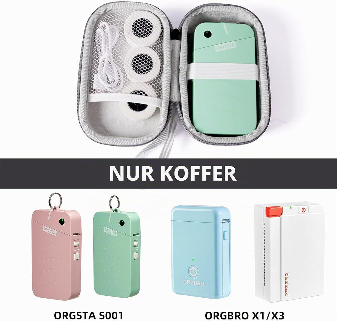 ORGSTA Label Maker Case Compatible S001 Label Maker, for ORGBRO X1 X3 NIIMBOT D11 D110 Label Printer