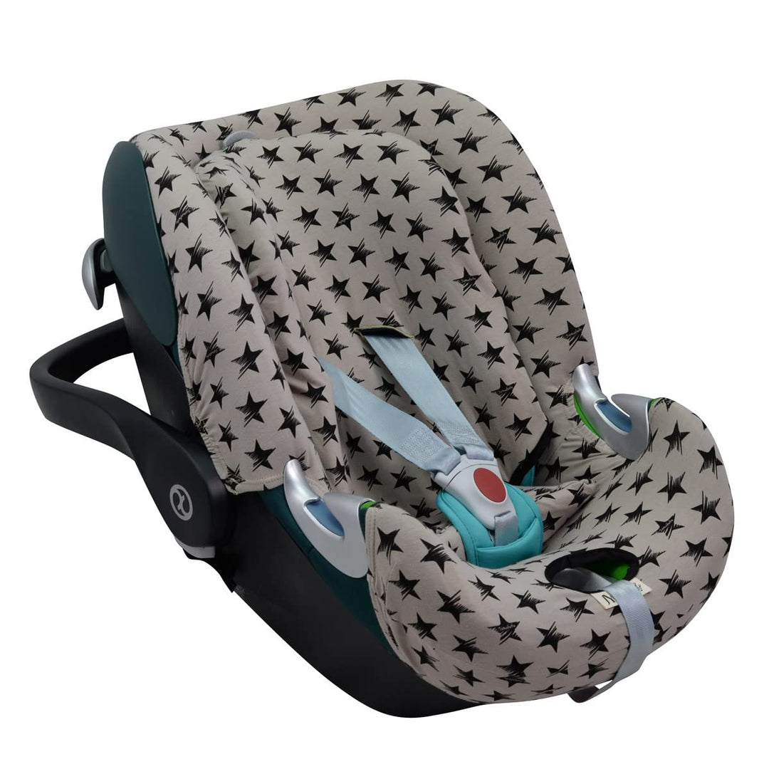 JYOKO Kids SitzBezug kompatibel mit Cybex Aton Cloud-Q-M-2-4-5 (ATON Q, Dark Sky) Aton Q Dark Sky, A