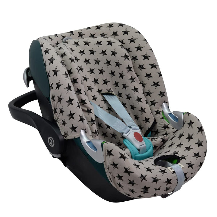 JYOKO Kids SitzBezug kompatibel mit Cybex Aton Cloud-Q-M-2-4-5 (ATON Q, Dark Sky) Aton Q Dark Sky, A