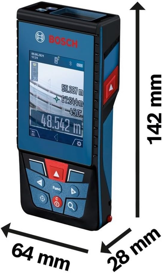 Bosch Professional Laser-Entfernungsmesser GLM 150-27 C (integrierte Kamera, integrierter 3,6 V Akku