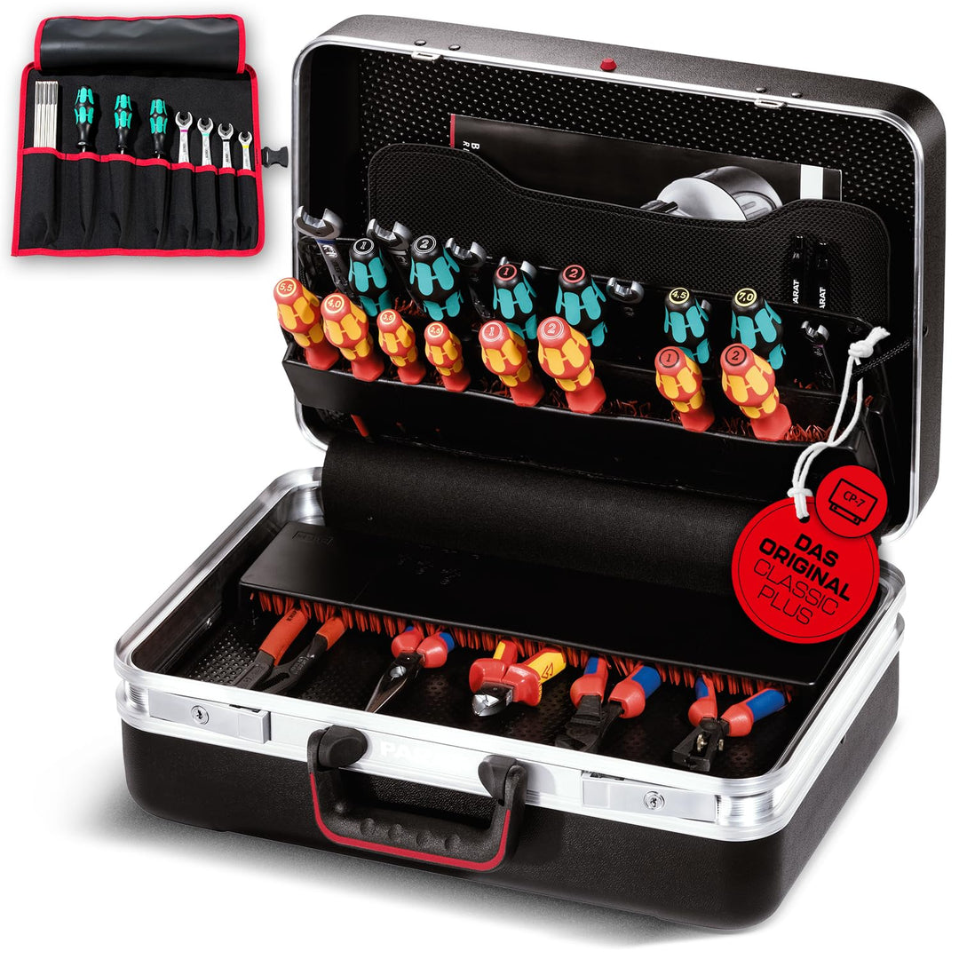 PARAT CLASSIC Plus CP-7 | Werkzeugkoffer leer | Für 51 Werkzeuge | Inkl. BASIC Roll-Up Case 8 | Hand