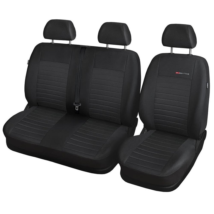 Mossa - Massgeschneiderte Sitzbezüge Auto kompatibel mit Renault Trafic II Van, Bus (2001-2014) nur