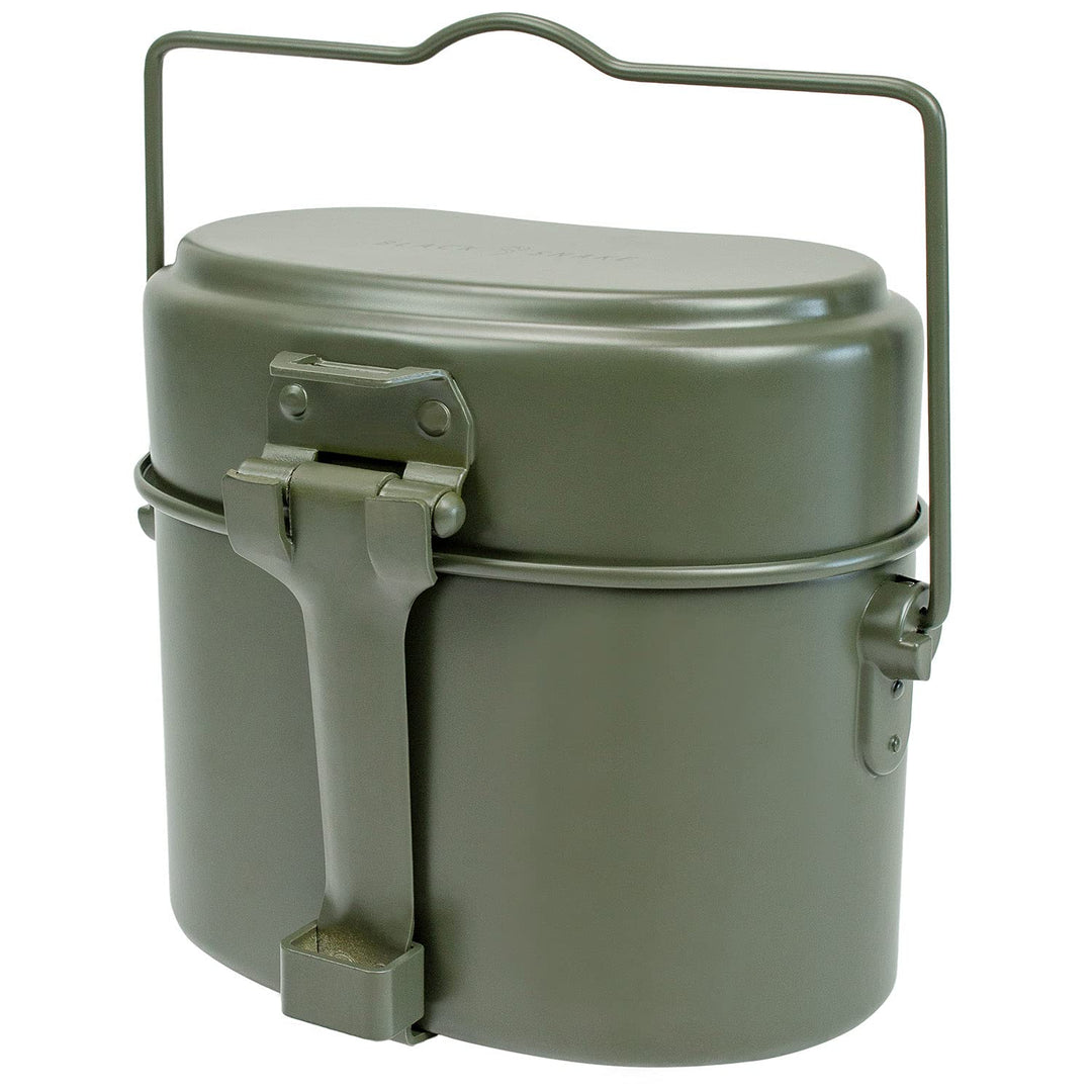 Camping-Kochgeschirr aus Aluminium - Original Bundeswehr Outdoor-Kochset nach TL - Robustes Feldgesc