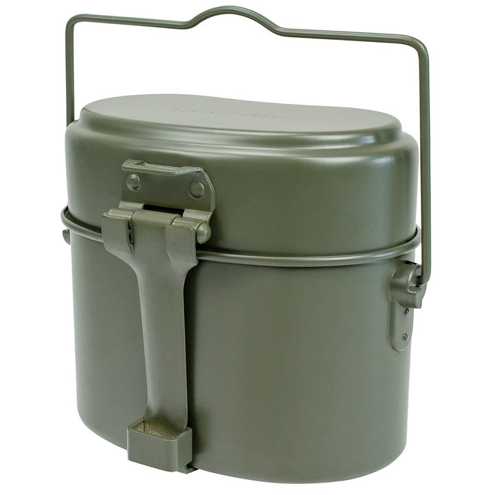 Camping-Kochgeschirr aus Aluminium - Original Bundeswehr Outdoor-Kochset nach TL - Robustes Feldgesc