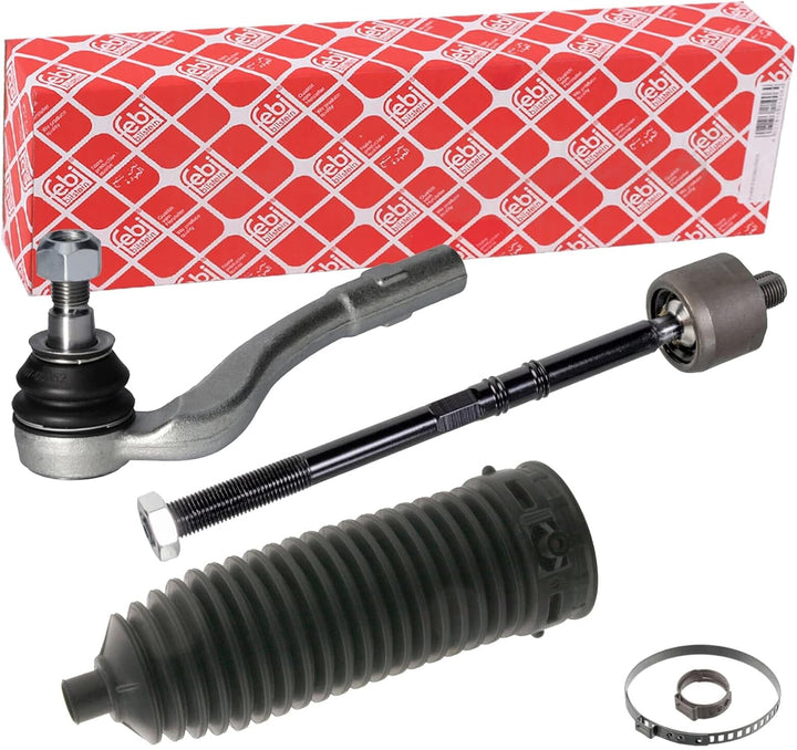 febi bilstein 40166 Spurstange mit Endstück, Manschette und Anbaumaterial , 1 Stück Vorderachse link