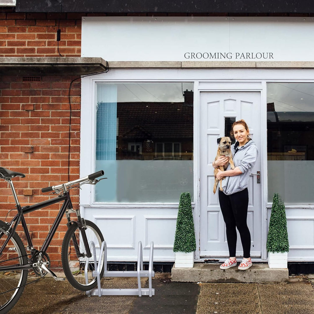 Tubiaz Fahrradständer für 2 Fahrräder, Boden- oder Wandmontage, Abstellständer Mehrfachständer Geeig