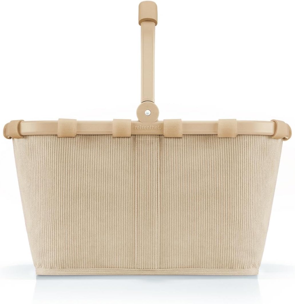reisenthel carrybag frame cord sand – Stabiler Einkaufskorb mit viel Stauraum und praktischer Innent