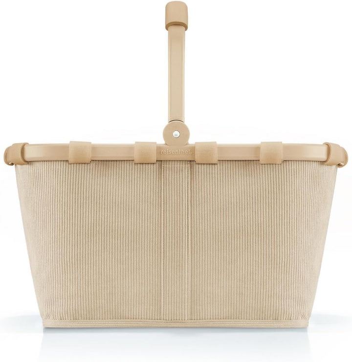 reisenthel carrybag frame cord sand – Stabiler Einkaufskorb mit viel Stauraum und praktischer Innent