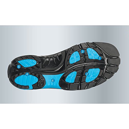 ABEBA 34581 CRAWLER ALU ESD Niedriger Schuh, S1, SRC, Schwarz/Blau, Grösse 40, 40 EU