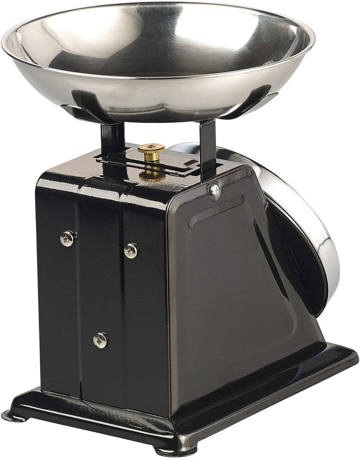 Rosenstein & Söhne Küchenwaage mechanisch: Analoge Retro-Küchenwaage bis 2 kg mit Tara-Funktion, sch