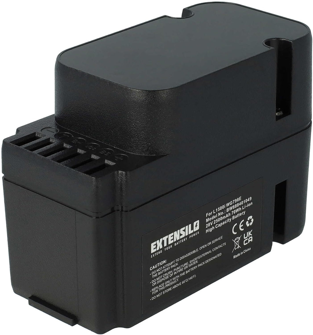 EXTENSILO Akku Ersatz für Worx WA3225, WA3226, WA3565 für Rasenroboter Rasenmäher (2500mAh, 28V, Li-