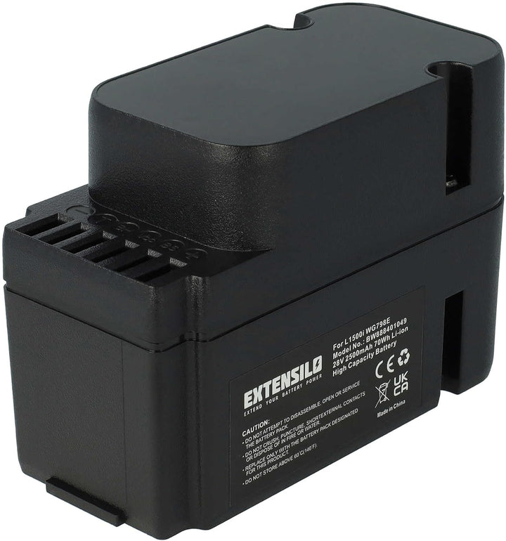 EXTENSILO Akku Ersatz für Worx WA3225, WA3226, WA3565 für Rasenroboter Rasenmäher (2500mAh, 28V, Li-