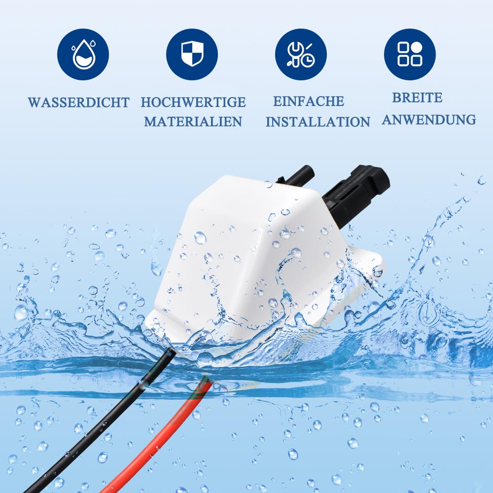 Slocable ABS Double Solar Kabeleinführung Gehäuse mit weichem Kupferkabel, Anti-Wetter und UV-Bestän