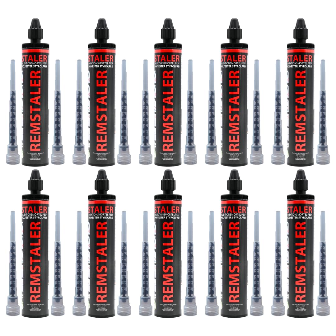 10x Remstaler VERBUNDMÖRTEL 300ml | -HÖCHSTE QUALITÄT- made in GERMANY | Injektionsmörtel | Montagem