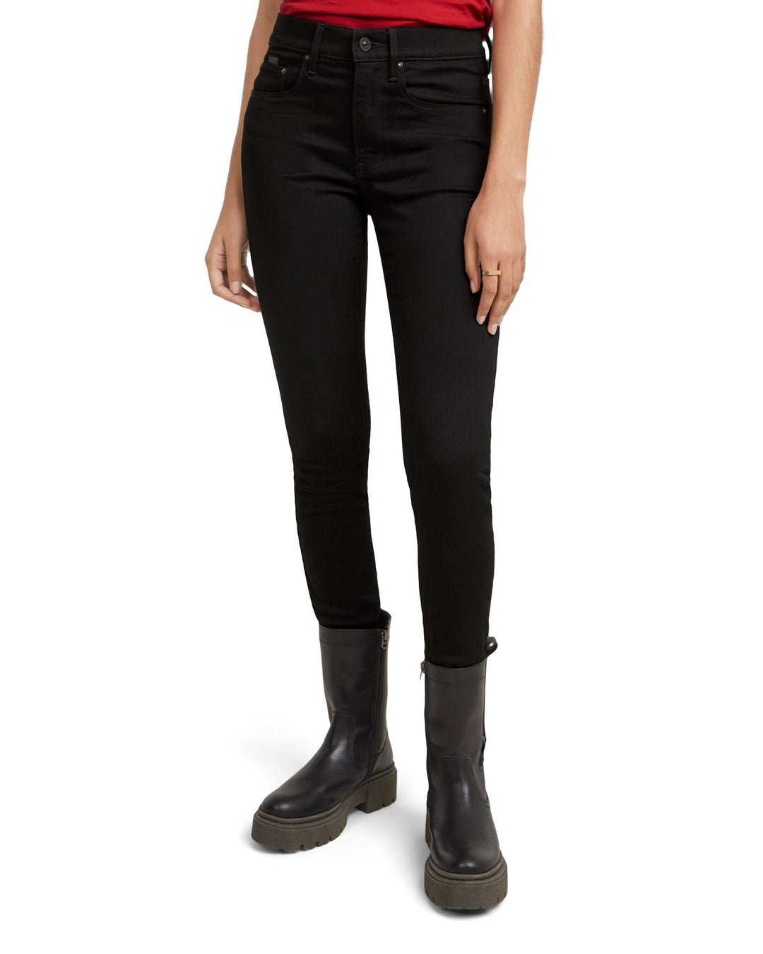 G-STAR RAW Damen 3301 Contour Sk Jeans 23W / 28L Schwarz (Pitch Black D05175-b964-a810), 23W / 28L S