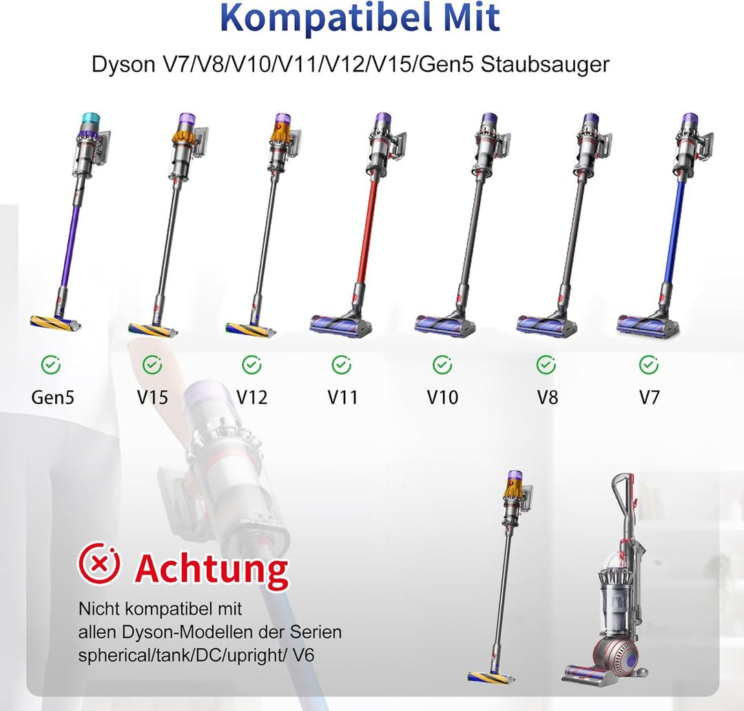 Flexibele Fugendüse für Dyson Outsize V15 V12 Slim V11 V10 V8 V7 Gen5detect Ersatzteile, Lange Flach
