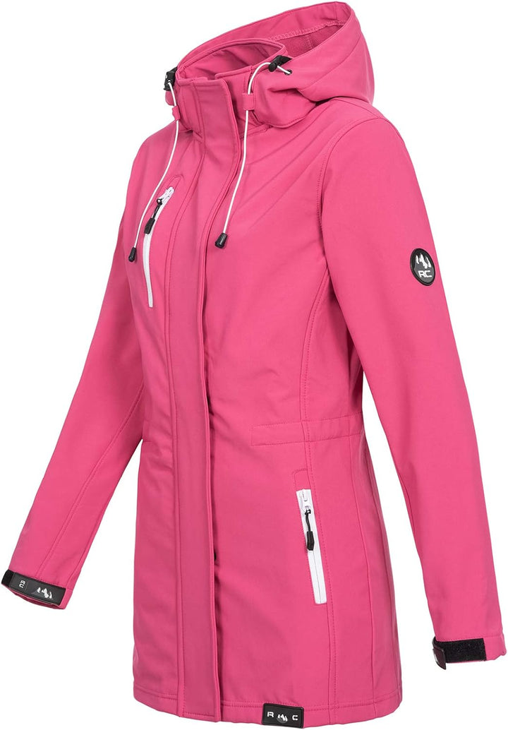 Rock Creek Damen Softshell Jacke Mantel Outdoor-Mantel D-423 XS Rosa, XS Rosa
