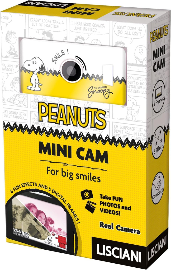 Lisciani - Peanuts - Mini Kamera für Kinder - Digitalkamera ab 8 Jahren