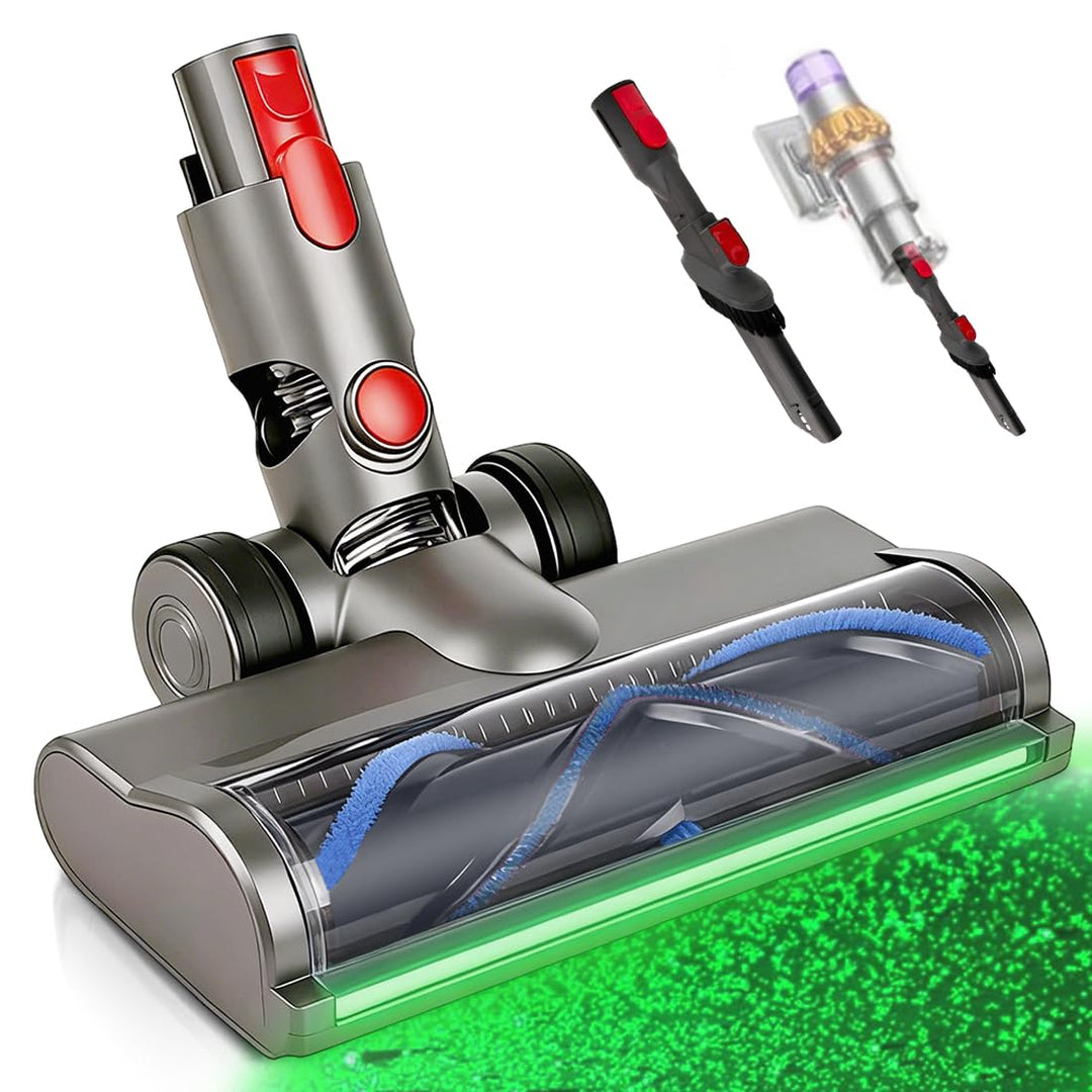 Bürste kompatibel für Dyson V8, V11, V10, V7, V15 mit LED-Staubdetektionslicht als 2in1 Set inklusiv