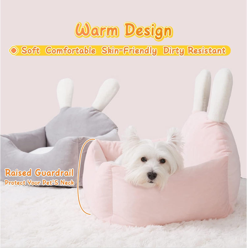 PETCUTE Katzenbett Hundebett Haustierbett für Katzen und kleine Hunde,Waschbar Kaninchen Design Haus