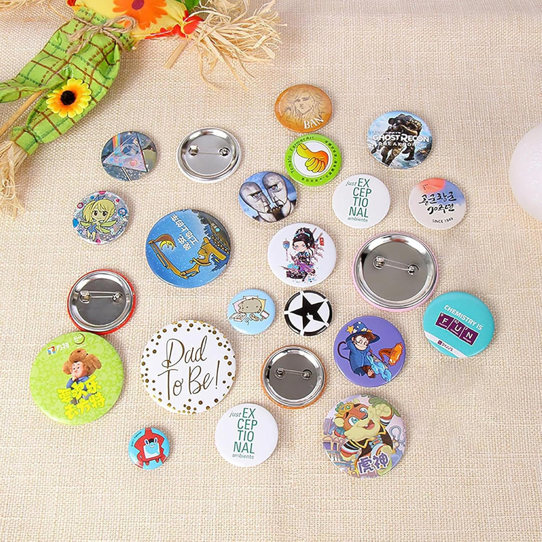 100 Stück 58mm/2.25 Inch Leere Schaltfläche Abzeichen Teile für Buttonmaschine, Metall Anstecknadeln