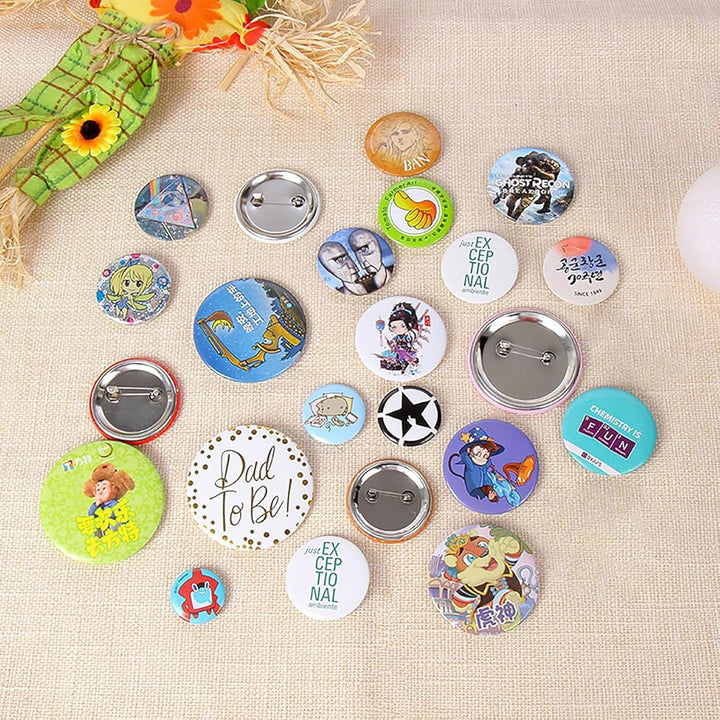 100 Stück 58mm/2.25 Inch Leere Schaltfläche Abzeichen Teile für Buttonmaschine, Metall Anstecknadeln