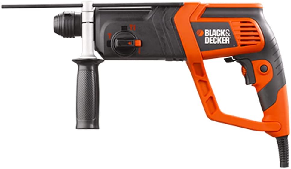 Black+Decker Pneumatischer SDS-Bohrhammer (710W, Meisselhammer mit 1.8J Schlagenergie, Zweithandgrif