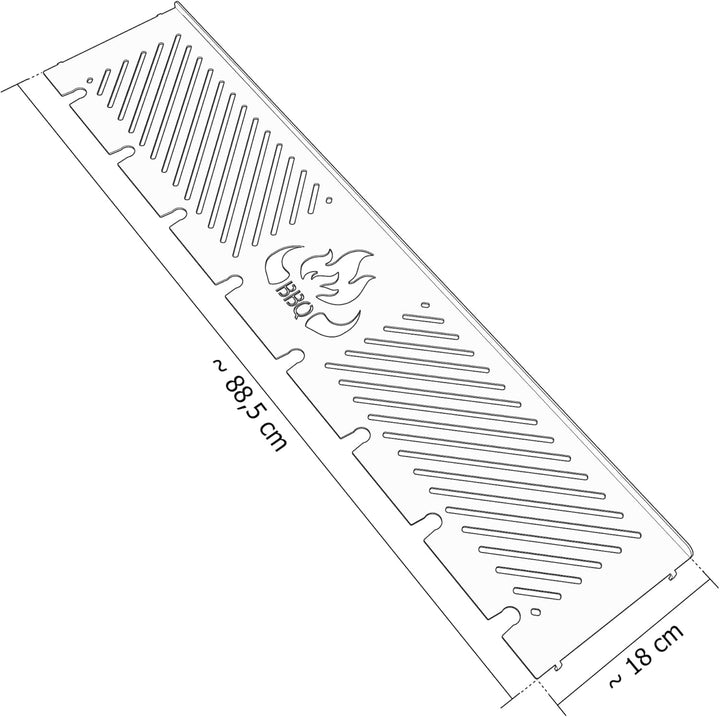 teileplus24 WR05 Multifunktions- Warmhalterost | für alle Rösle Videro G6 | Edelstahl | mit Logo & D