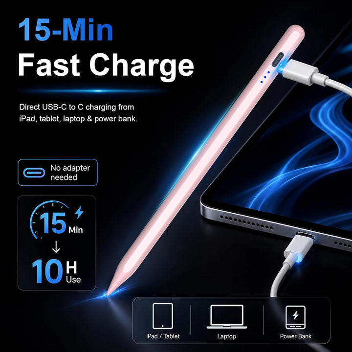 Pencil 1. Generation für iPad 11 (2025-2018), HATOKU Stift für Tablets mit Neigungsempfindlichkeit &
