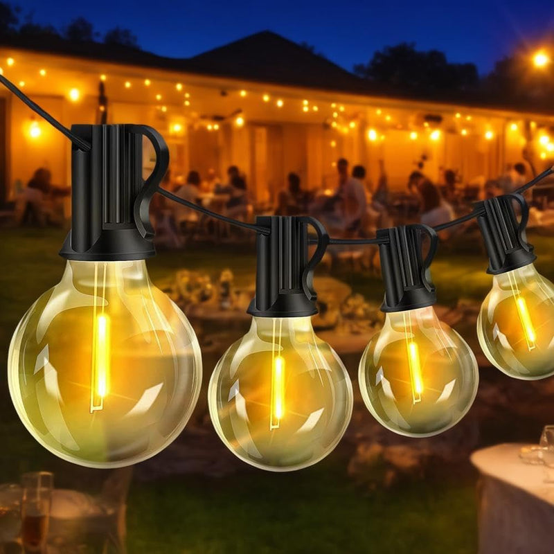 Outdoor LED Lichterkette, 9,5 m wasserdichte G40 LED Globus Lichterkette mit 25+2 bruchsicheren Lich