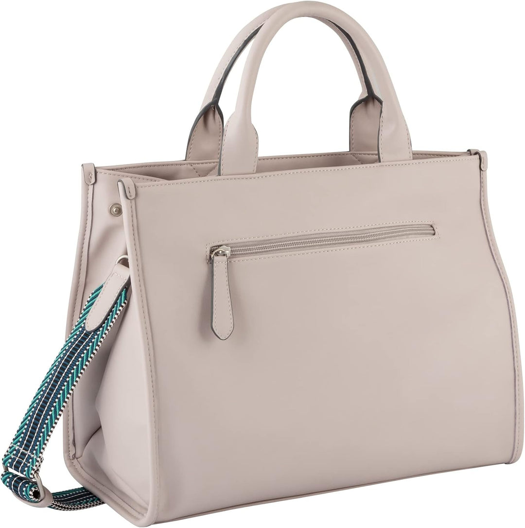 TOM TAILOR bags Teresa Damen Shopper Umhängetasche Reissverschluss Mittelgross Grau