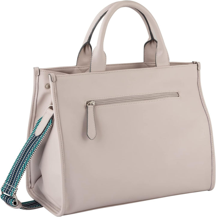 TOM TAILOR bags Teresa Damen Shopper Umhängetasche Reissverschluss Mittelgross Grau