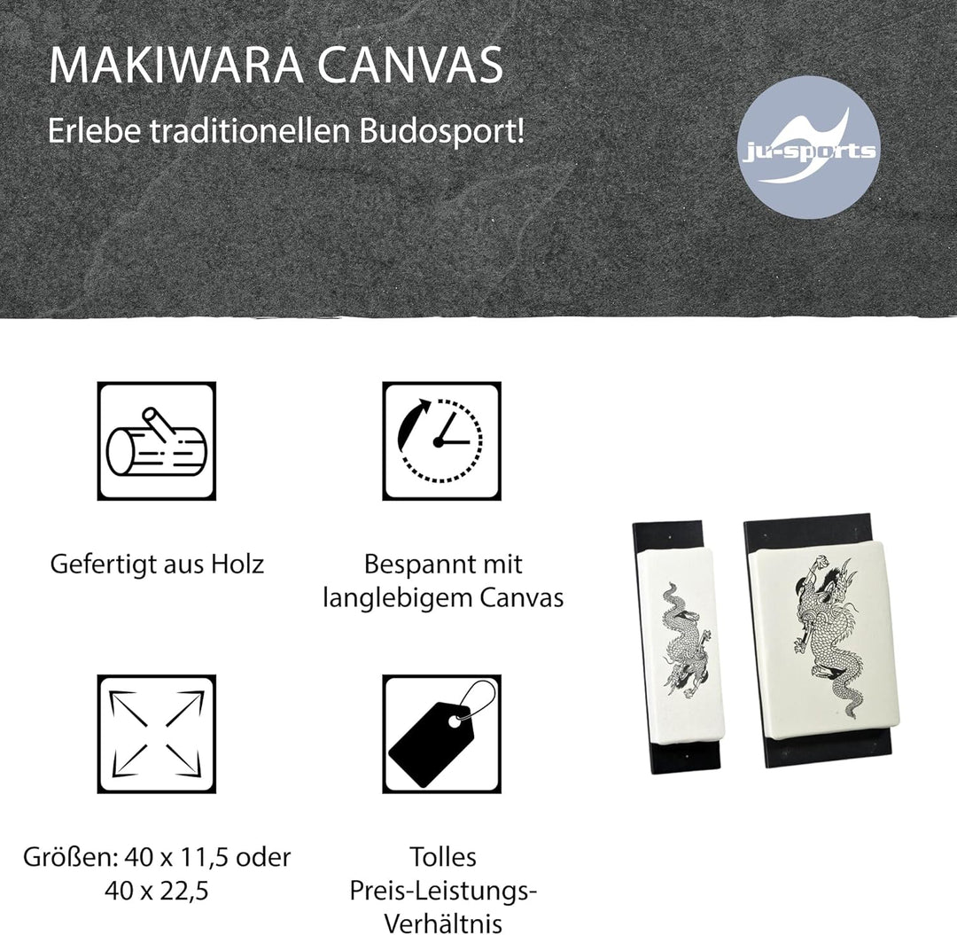 Ju-Sports Makiwara Canvas Schlagpolster Kampfsport 1 STK I Traditionelles Trainingsgerät im Budospor