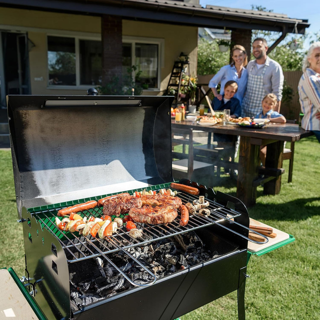 FLAMMBURO | Grillrost eckig 67 x 40 cm | Verchromter Stahl mit 4,8 mm Stabstärke | Stabiler Grillauf