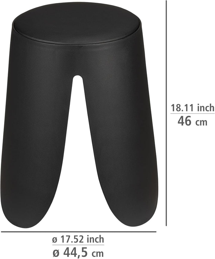 WENKO Badhocker Mod. Comiso, belastbar bis 180 kg, mit gepolsterter Sitzfläche und rutschsicheren Fü