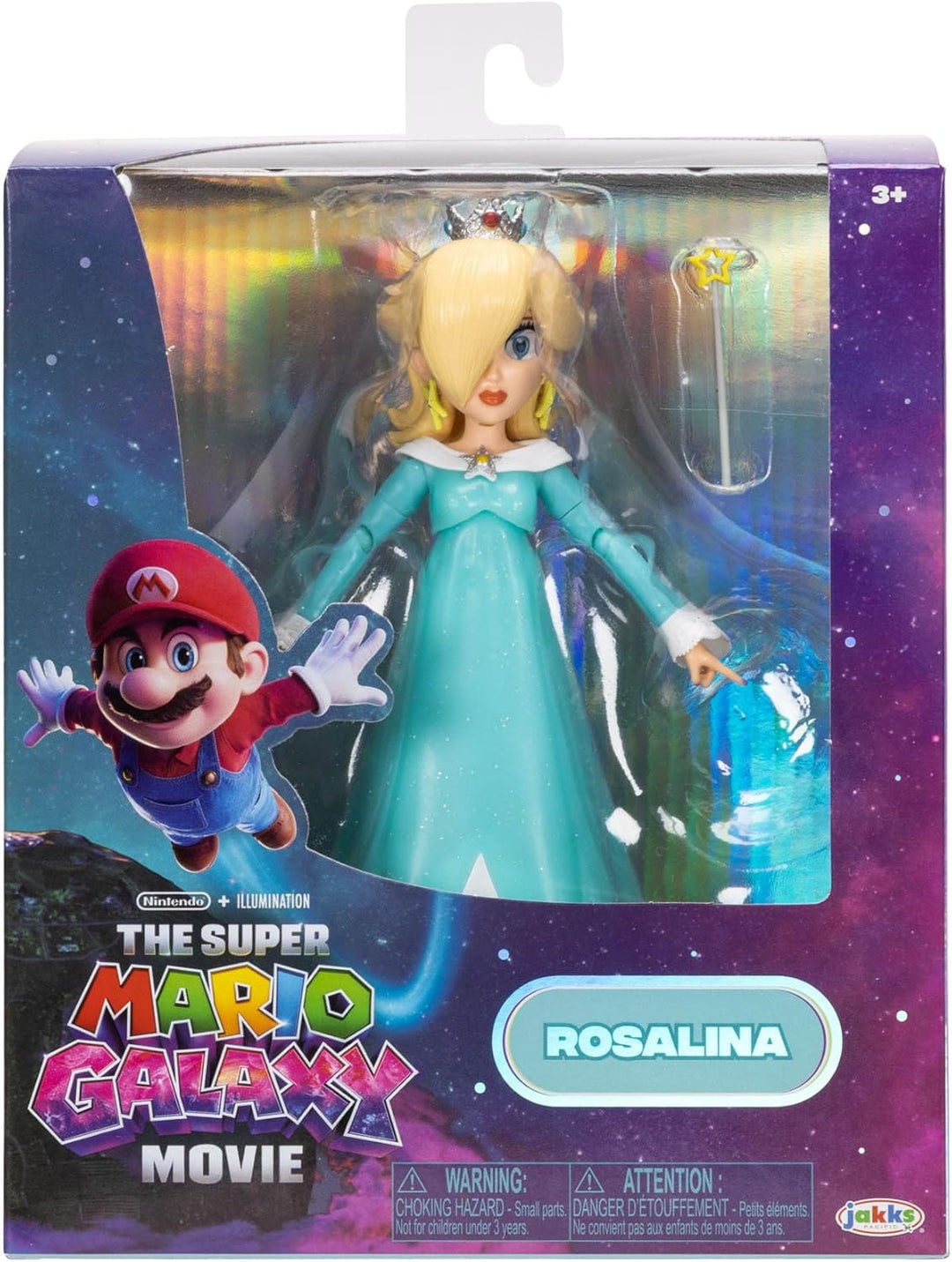 „Super Mario Galaxy“-Film: Rosalina-Actionfigur (12,7 cm) mit Zubehör, offiziell lizenziert von Jakk